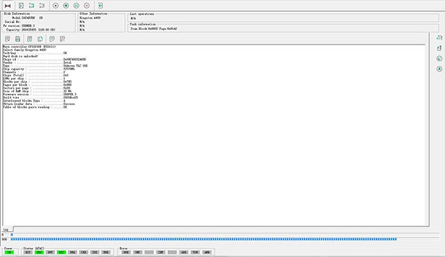 Loader sendo carregado na memória do SSD e exibindo a configuração atual.