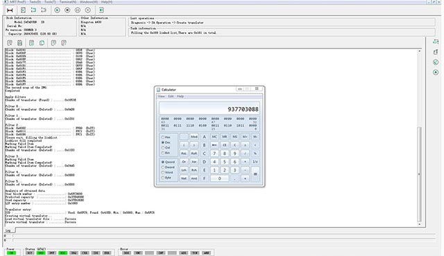 A capacidade usada de setores do SSD (LBA) é calculada convertendo o valor Hexadecimal em Decimal