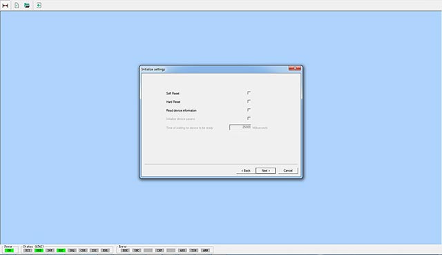 Read device information é deixado sem seleção para colocarmos manualmente o LBA máximo do SSD
