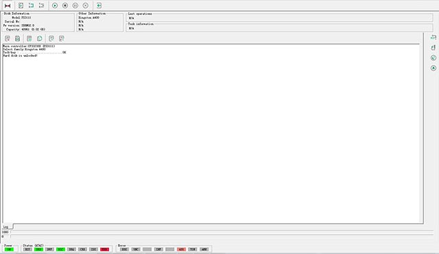 O SSD entrou em Safe Mode e está pronto para receber o Loader